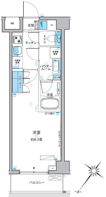 ルフォンプログレ中野富士見町の間取図