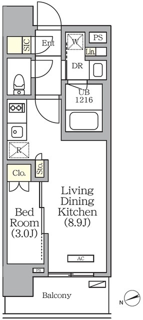 グランエール西日暮里の間取図