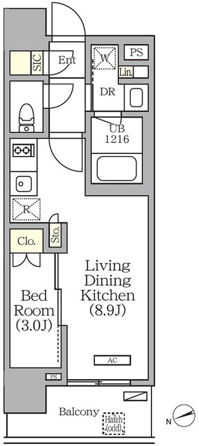 グランエール西日暮里の間取図
