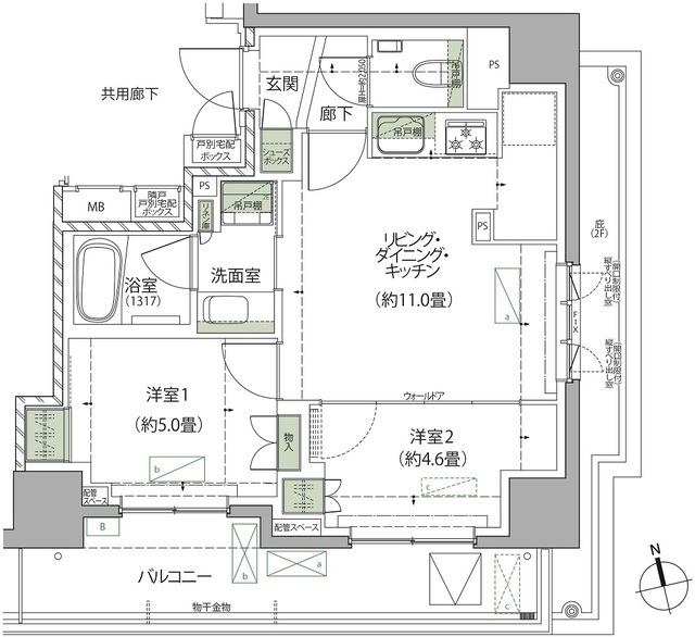 ザ・パークハウス松戸本町の間取図