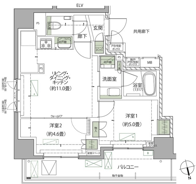 ザ・パークハウス松戸本町の間取図