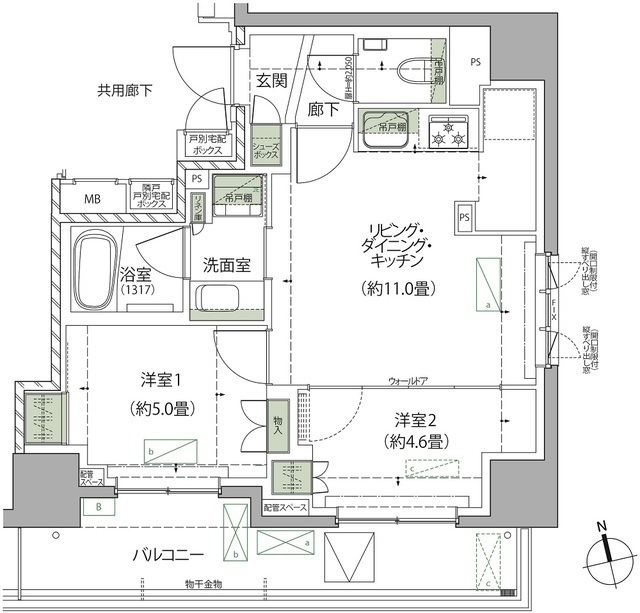 ザ・パークハウス松戸本町の間取図