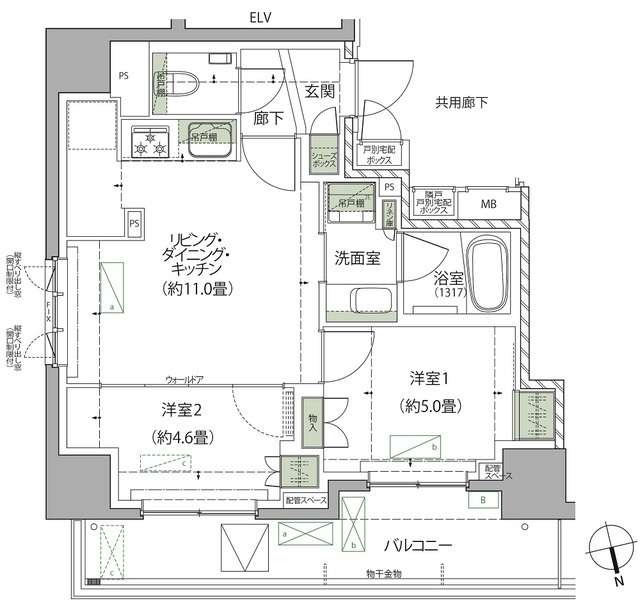 ザ・パークハウス松戸本町の間取図