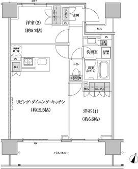 パークハビオ渋谷本町レジデンスの間取図