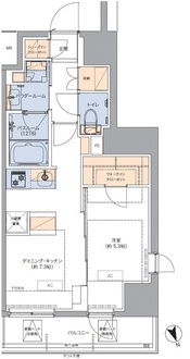 トラディティオ門前仲町の間取図