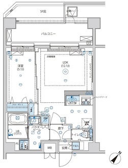 ＧＲＡＣＩＡ　ＰＬＡＣＥ　ＯＳＨＩＡＧＥの間取図