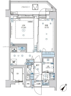 ＧＲＡＣＩＡ　ＰＬＡＣＥ　ＯＳＨＩＡＧＥの間取図