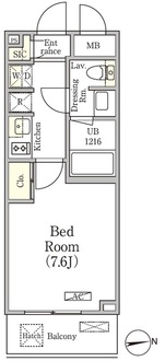 グランパーク方南町レジデンスの間取図