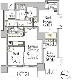 プライムガーデン西麻布の間取図
