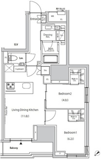 ザ・パークハビオ市ヶ谷ウエストの間取図