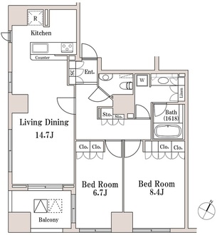 ＬａＳａｎｔｅ一番町の間取図