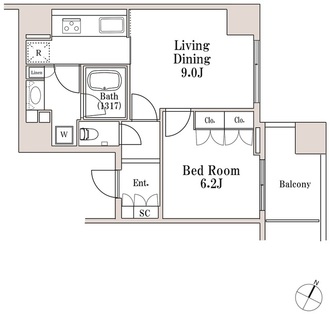 ＬａＳａｎｔｅ一番町の間取図