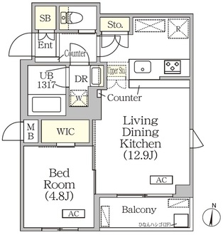 アジールコート方南町テラスの間取図