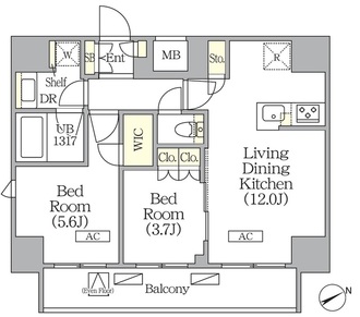 ジオエント町屋の間取図