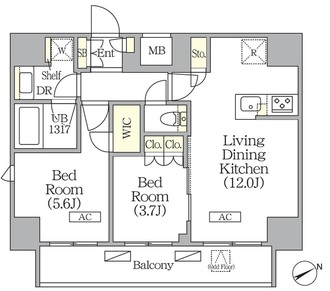 ジオエント町屋の間取図