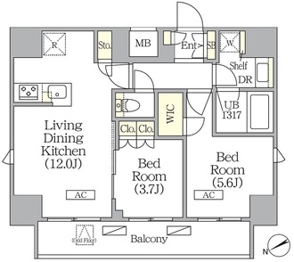 ジオエント町屋の間取図