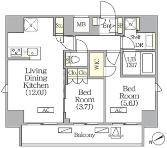 ジオエント町屋の間取図