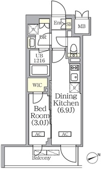 プライムガーデン銀座八丁堀の間取図
