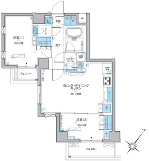 ルフォンプログレ中野富士見町の間取図