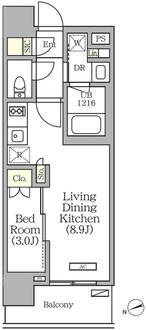 グランエール西日暮里の間取図