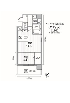 アプリーレ大阪城北の間取図