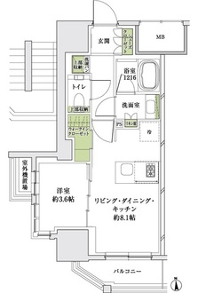 ザ・パークハビオ同心プレイスの間取図