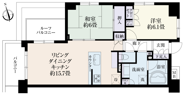 リステージ港南台ＷＩＺの間取図