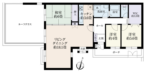 クレール洋光台テラスハウスレフトウイングの間取図
