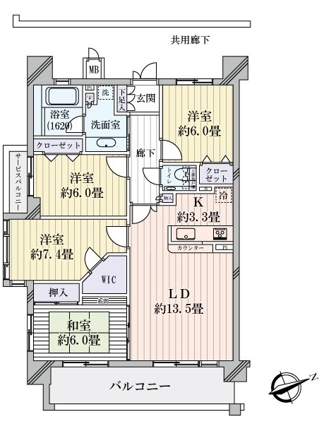 エスリード京都山科の間取図