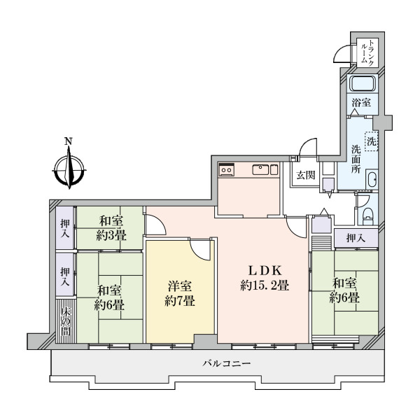 苦楽園ヒルズ一号棟の間取図