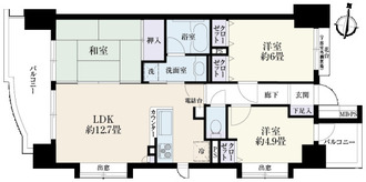 日神パレステージ大山の間取図