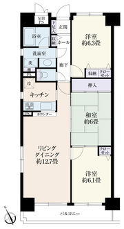 シティハイツ松戸の間取図