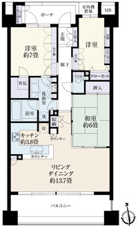 オーベル三鷹下連雀の間取図