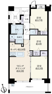 リブゼ横浜プライオシティの間取図