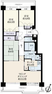 パークシティ本牧Ｅ棟の間取図