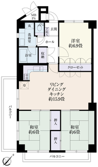 ドルミ藤沢Ｄ棟の間取図