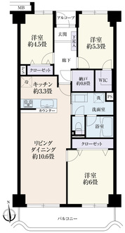 鎌倉岩瀬ハイツの間取図
