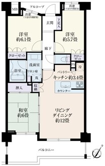 コンフォート・パレス薬園台の間取図