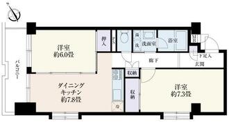桜上水マンションの間取図