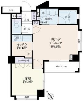 クオリア恵比寿サウスの間取図