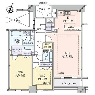 ジオグランデ芦屋の間取図