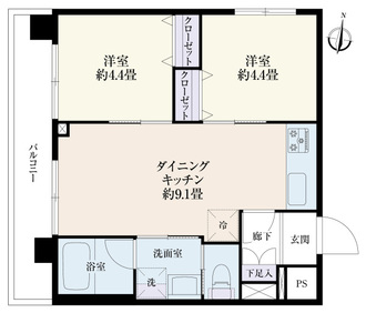 パラスト中野本町の間取図