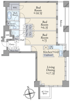 ＴＨＥ　ＴＯＷＥＲＳ　ＤＡＩＢＡの間取図