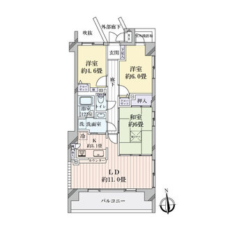 コスモ二条城前の間取図