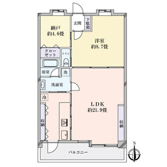 エンゼルブレッサ上町楠木通りの間取図