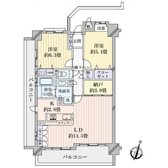 シャトー小幡駅前の間取図