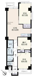 クレール京王多摩川の間取図