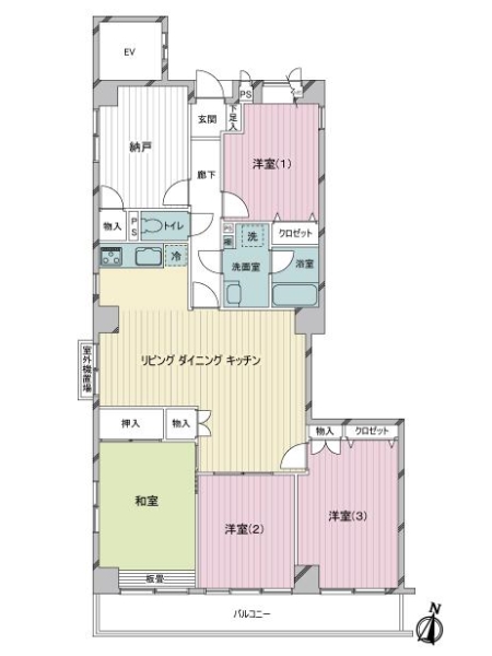 グリーンパーク西保木間の間取図