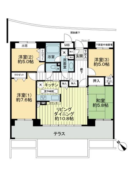 ダイアパレス八千代緑が丘の間取図