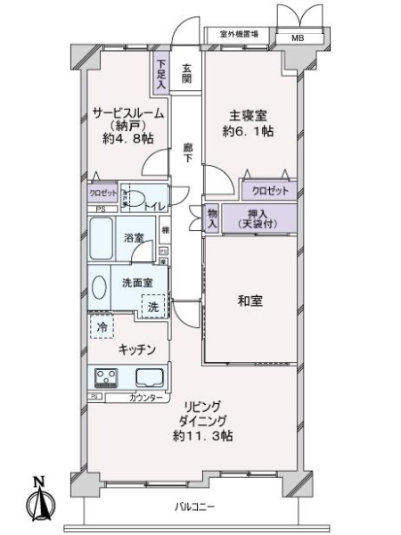 アドリーム武蔵小金井の間取図